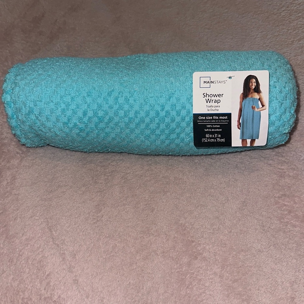 Blue Shower towl wrap